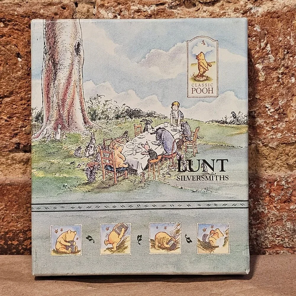 Vtg 1990s Lunt Classic Disney Eeyore Silver Plated Photo Frame With Original Box
